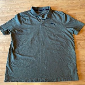Puma Polo Shirt Mens XL Golf Outdoor Casual Adult Green